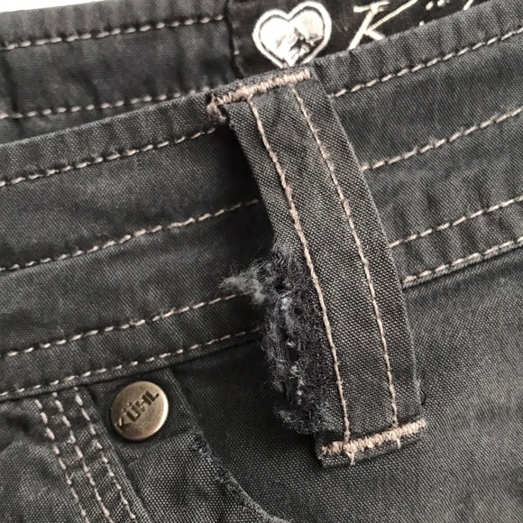 Kuhl Mountain Culture Womens Vintage Patina Dye Gray 6 Pockets convertible sz 10 - Picture 3 of 10